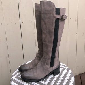 Gray Knee-High Women's Boots